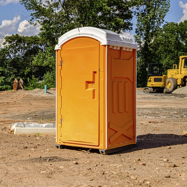 how often are the porta potties cleaned and serviced during a rental period in Meade County South Dakota